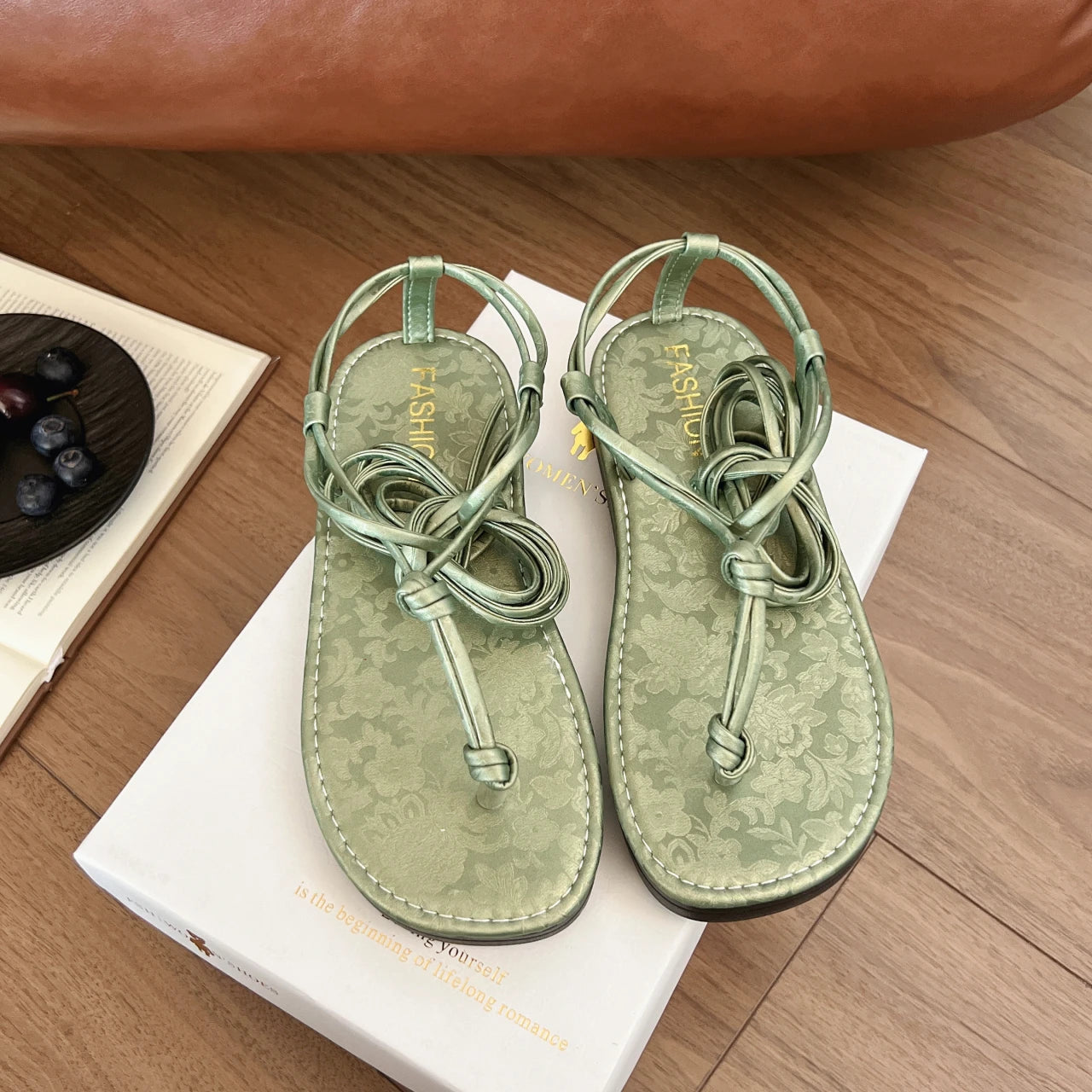 Sandalen 2025: FMZXG Flat Sandals Women's 2025 Summer Open-toe Leg Lace-up - Sandals Non-slip Casual Fashion Lace-up Roman Women's Shoes Large Size Collection