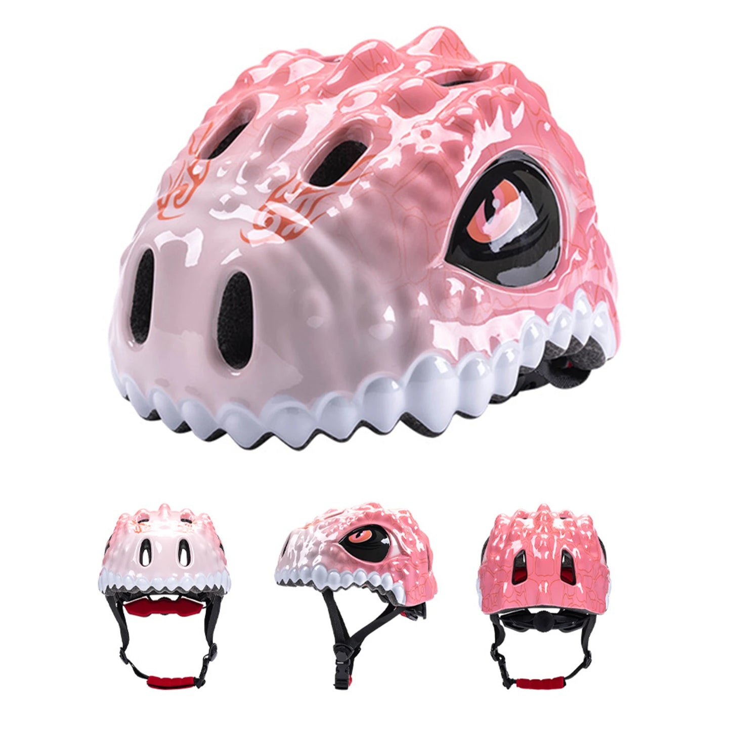 Kids Toddler Bike Helmet Adjustable Dinosaur Helmet Breathable Skating Helmet for Boys and Girls