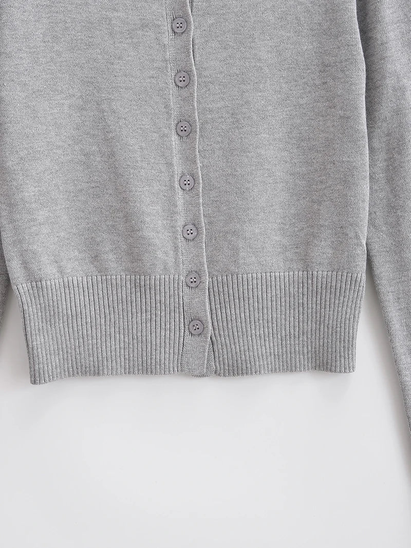 BRUSCRESTCN Korean Crop Cardigan - Größe M Schwarz