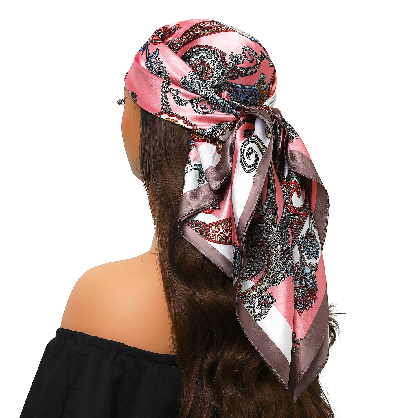 Kopf Foulard Seidenglanz - 90x90 cm Polyester weich
