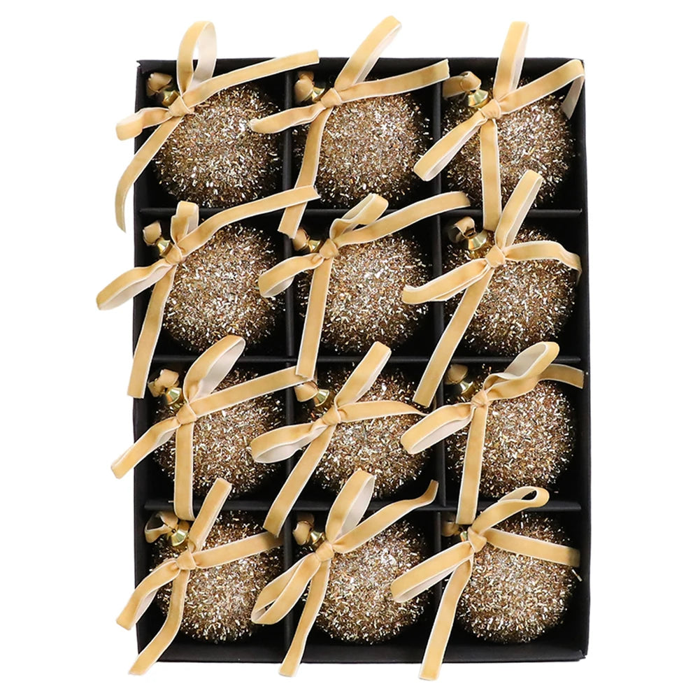 KugelKunst Weihnachtskugeln-Set Glänzend-12er Pack - Durchmesser 4 cm