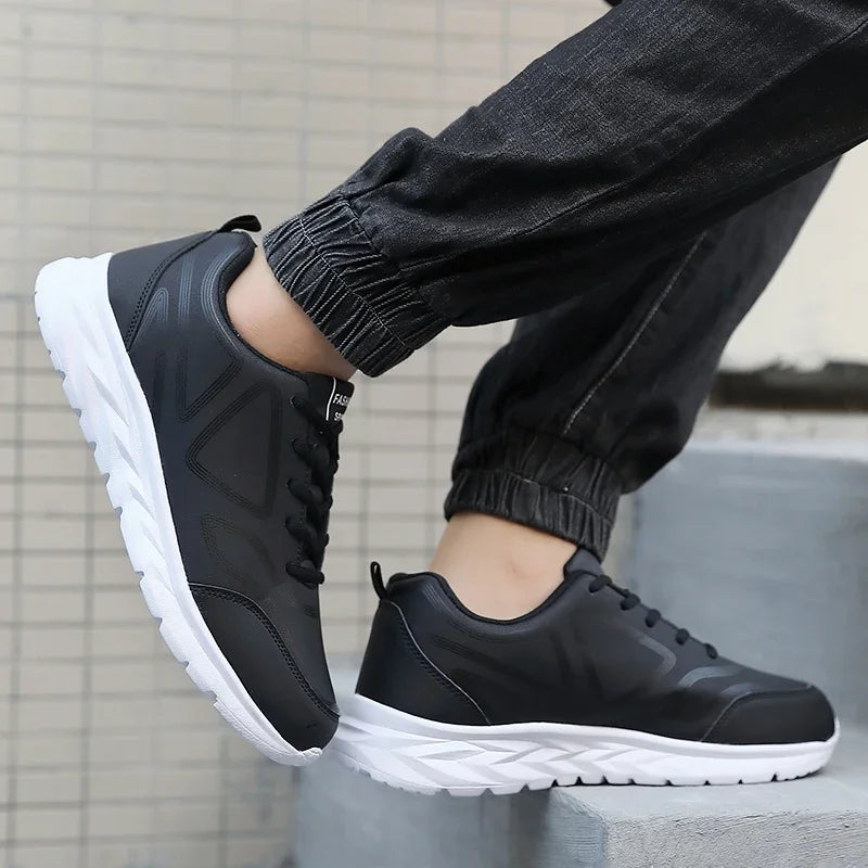 Sneakers Men Casual Shoes Comfotable Lightweight 2025 New Men High Quality Running Shoes Outdoor Waterproof Leather Sport Shoes