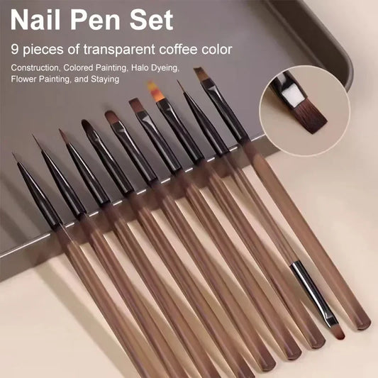 Choice 9er UV Gel Pinselset Nail Art - 9 Stück Acryl