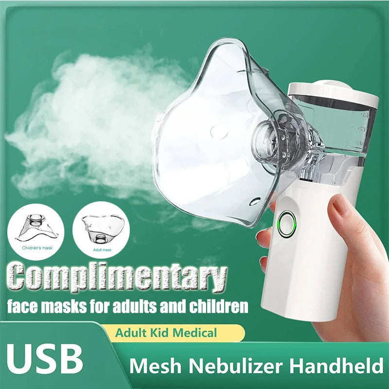 Outdoor Portable Atomizer Kids Adult Saving Emergency Device Nebulizer Silent Mesh Mini First Aid Kit Handheld Asthma Inhaler