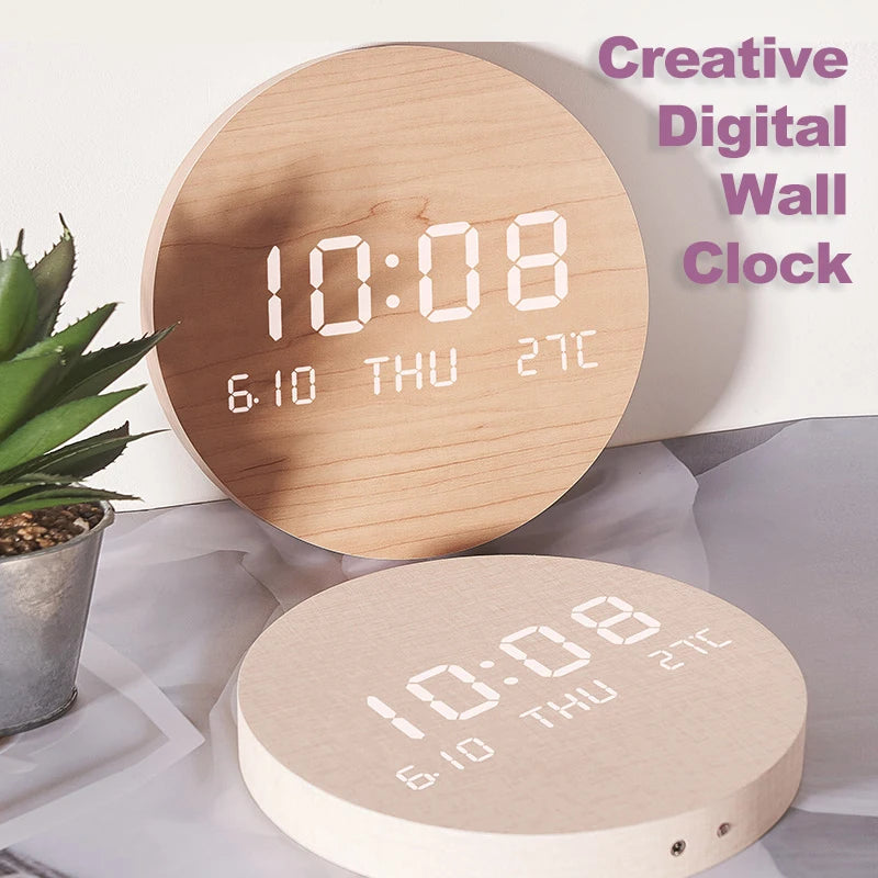 Kreativ Digital Wanduhr Einfach Großer Bildschirm Hängend Dual Zweck Uhr Temp Datum Woche Anzeige Stumm Uhr Indoor Wand Dekor