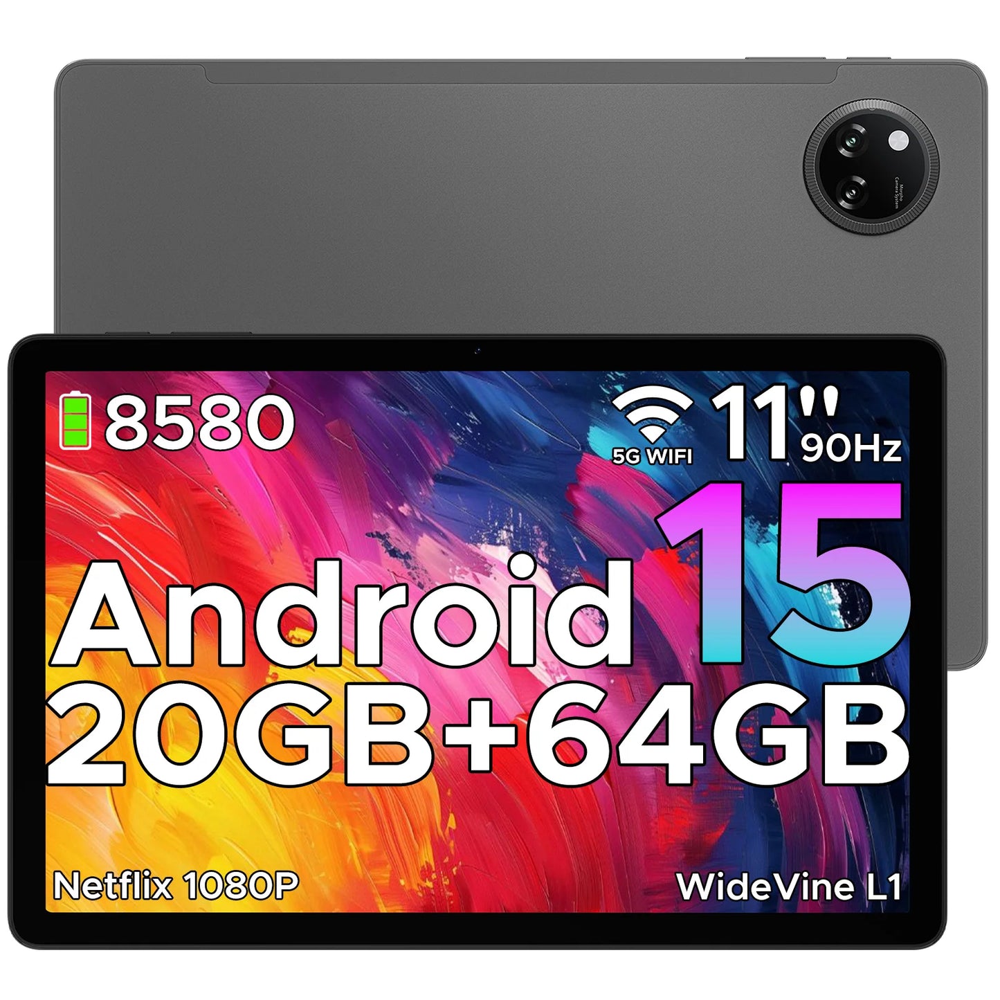 DOOGEE TabA9+ 2in1 Tablet - 4GB RAM 64GB ROM 8580mAh