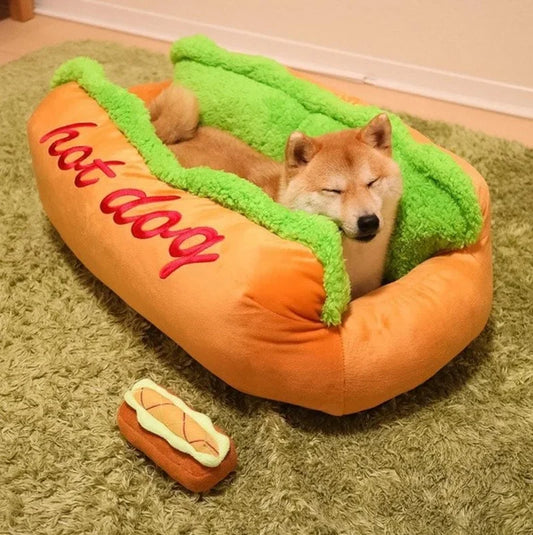 Warmes Hunde Bett 2025 - Abnehmbar Weiche Liege für Große Hunde - Waschbar Elastisch Welpe Katze Haustier Haus Sofa Indoor Zwinger
