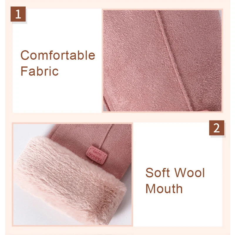 NewFashion Handschuhe Fellgefüttert - UniGröße, Wollmix