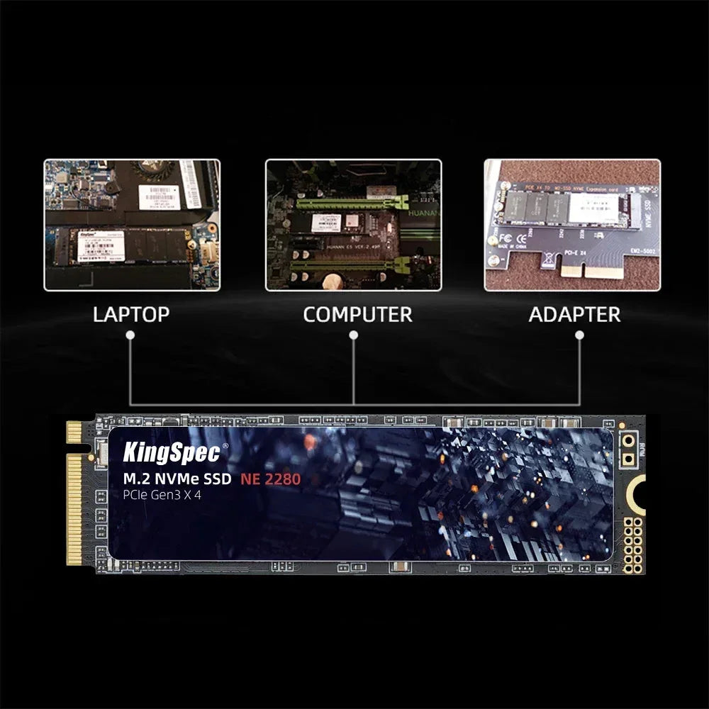 KingSpec M.2 SSD 120GB 256GB 512GB 1TB 2TB Festplatte M2 NVMe PCIe SSD Interne Festplatte für Laptop Desktop MSI - Golden Bridge Store