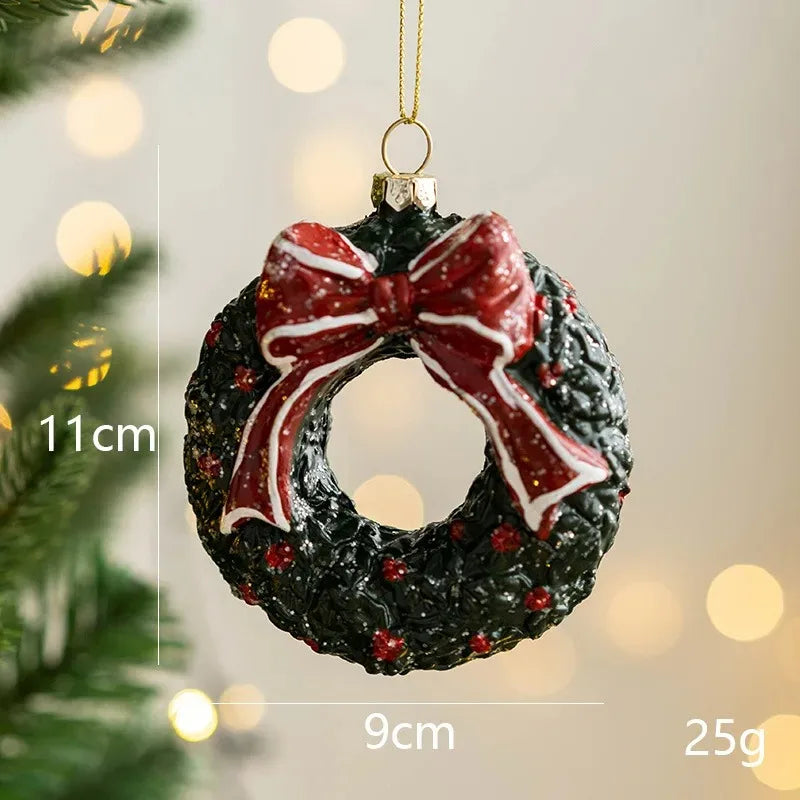Weihnachtsbaum Anhänger Dekoration 3D Stereo Schneemann Weihnachtsbaum Dekoration Kleiner Anhänger Kranz Weihnachtsdekoration Anhänger