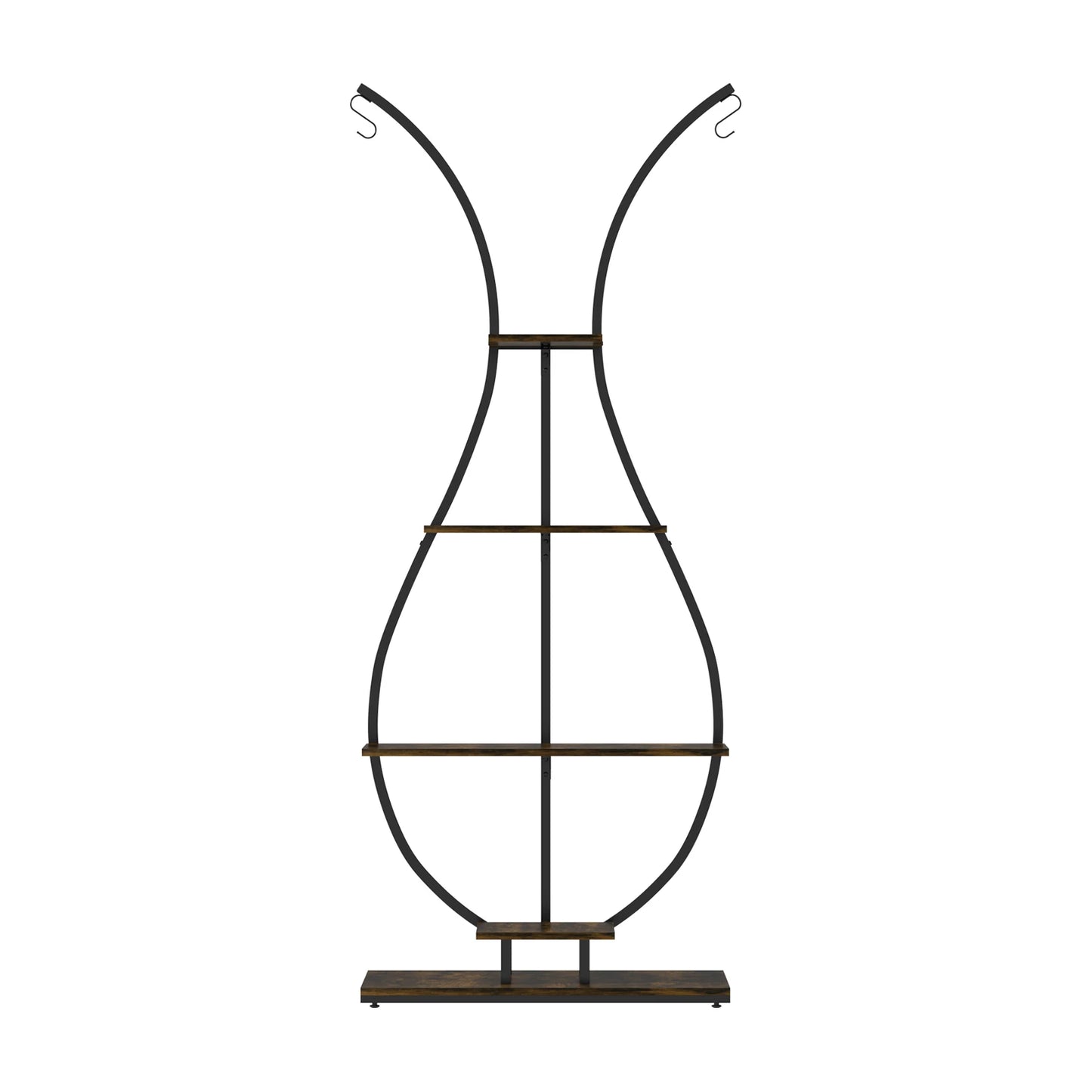 WisforHign-concerned Pflanzenständer Metall 5-Tier 74x30x181 cm