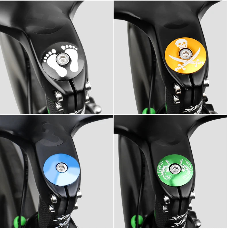 MUQZI Berg Fahrrad Steuersatz Abdeckung Aluminium Legierung Ultra-Leicht Schüssel Abdeckung Rennrad Fixed Gear Faltteile Steuersatz Top Kappe