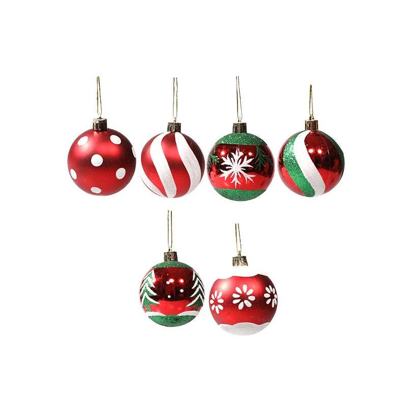 Choice Weihnachtskugel Glitzernd - Inhalt 6er Pack, Ø 6 cm Glas