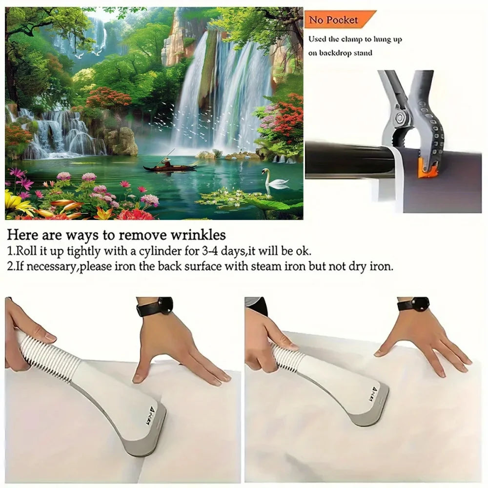 VIKAMA Christmas Tapestry Santa Claus Living Room Decorative Painting Banner Holiday Home & Office Wall Hanging