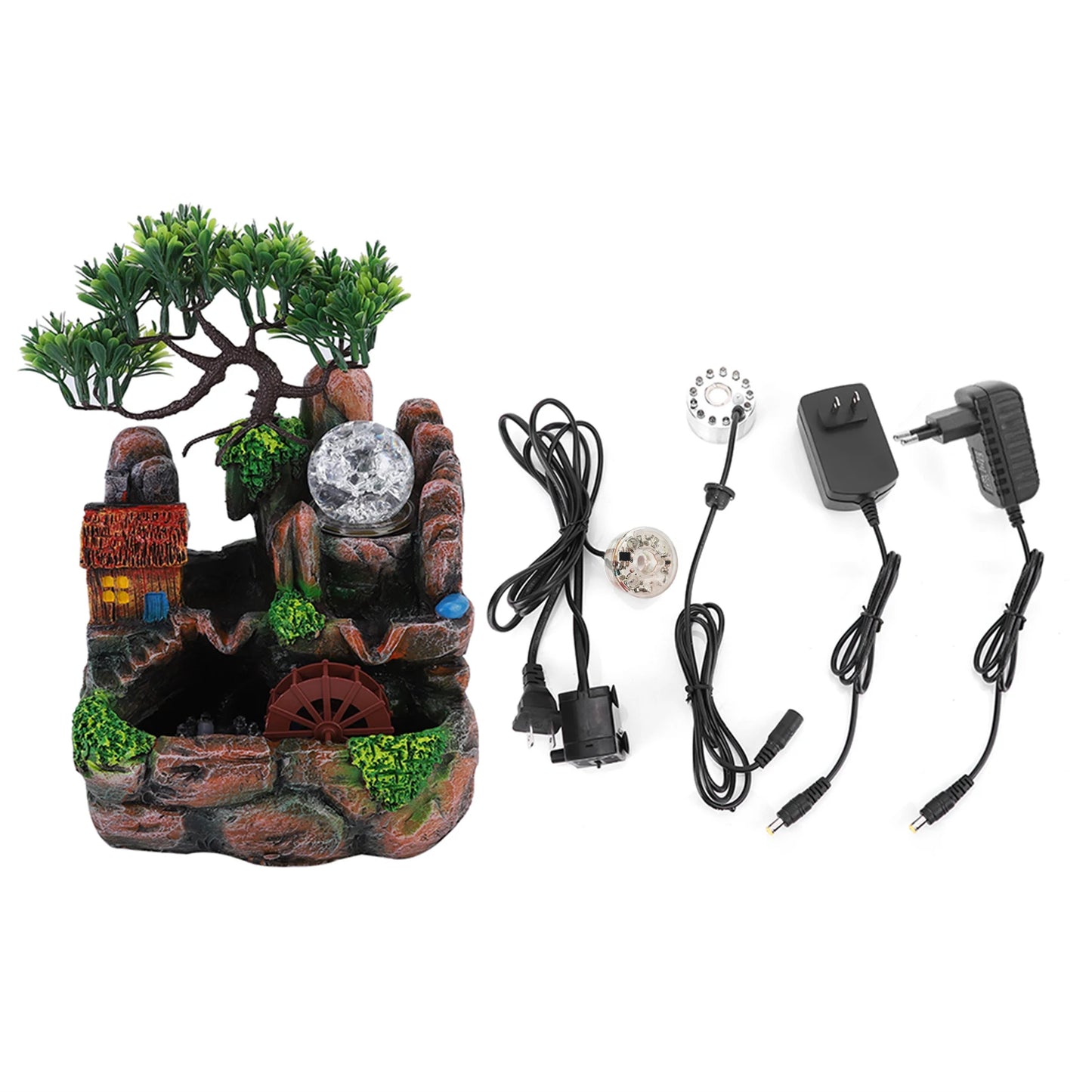 Desktop Fountain Simulation Resin Desktop Fountain Rockery Decor Atomizing Home Ornament Decoration Home Ornament Table Ornament