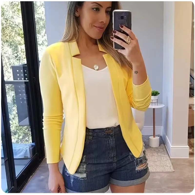 INPETAL Damen Elegante Strickjacke - Lang, Slim Fit, S-XL