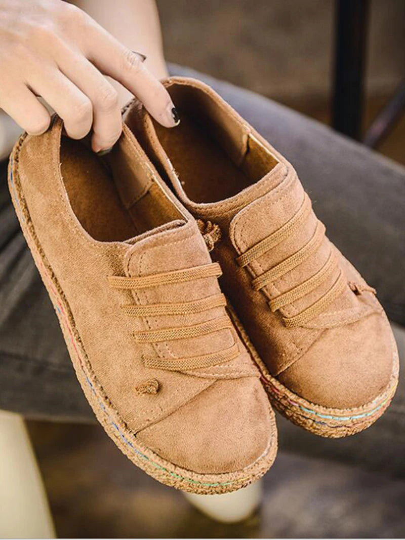 Frauen Schuhe Flachboden Schnürsenkel Loafers Damen Neuem Herbst Casual Outdoor Lazy Schuhe Komfortabel Leicht Solid Color Flat Schuhe