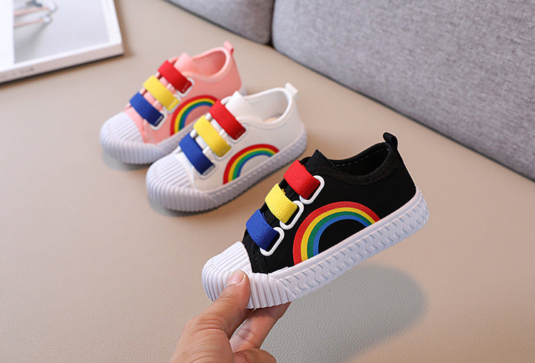 Kinder-Sneaker Jungen Mode Haken-Schuhe Mädchen Rutschfest Casual Studenten Canvas-Schuhe Frühling Herbst Neues Kinder Designer Flats-Schuhe