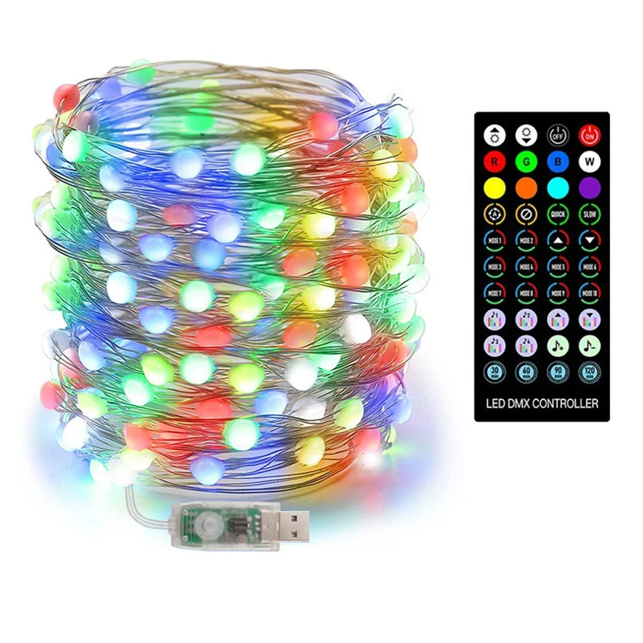TIRVOSE Smart App Steuerung LED Lichter - Länge 20 m, RGB, USB