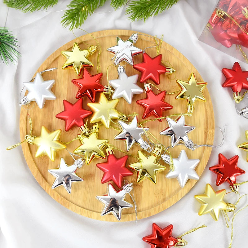 Choice Weihnachtskugeln Stern Gold - Kapazität 12 Stück Größe Ca.4 cm