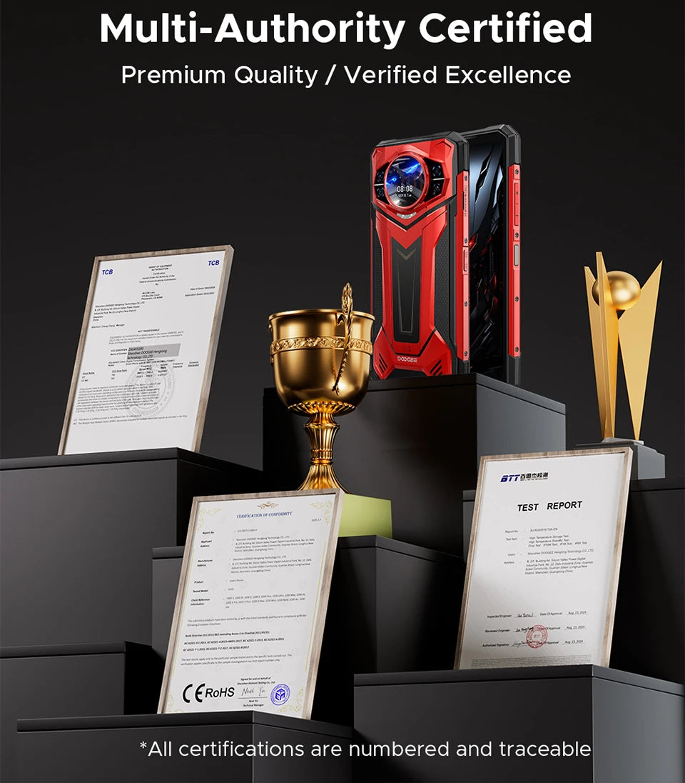 DOOGEE S200 Plus Outdoor 5G Smartphone - 11000 mAh, 66 W, 6,72 Zoll