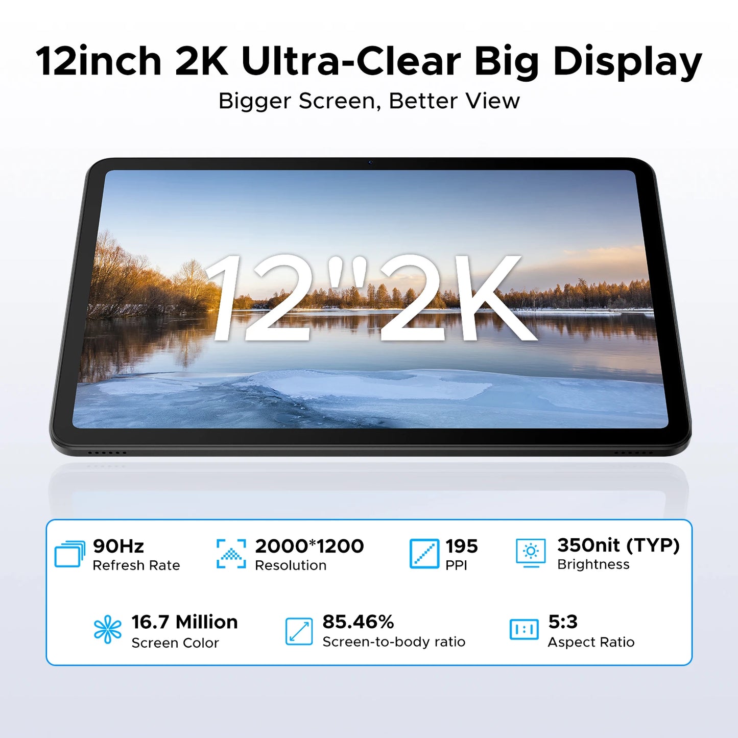DOOGEE U12 Ultra Dünn - Speicher 128GB Akku 9000mAh Display 12 Zoll