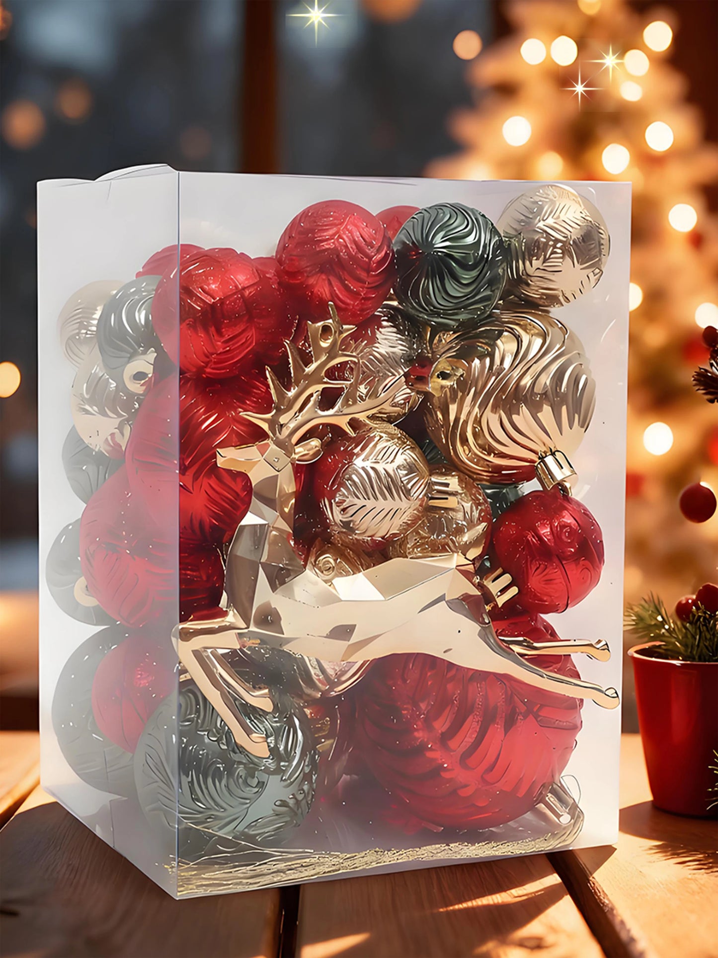 Bulk Christmas Ornaments 338 Bruchsicher - Inhalt 6 Stück, Größe 6 cm