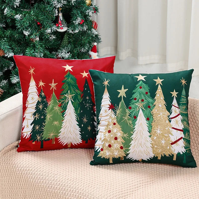 Christmas Pillow Cover Merry Christmas Party Decoration 2025 Xmas Christmas Tree Pillow Cover Navidad Natal New Year Gift 2026