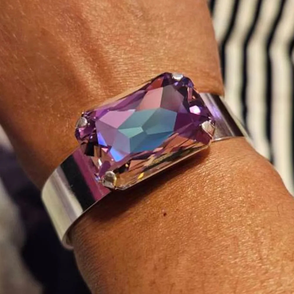 Stonefans petrecere multicolor exagerat brățară femei farmecul dansului Drag Queen estetic încheietura mâinii stras deschis brățară decorare