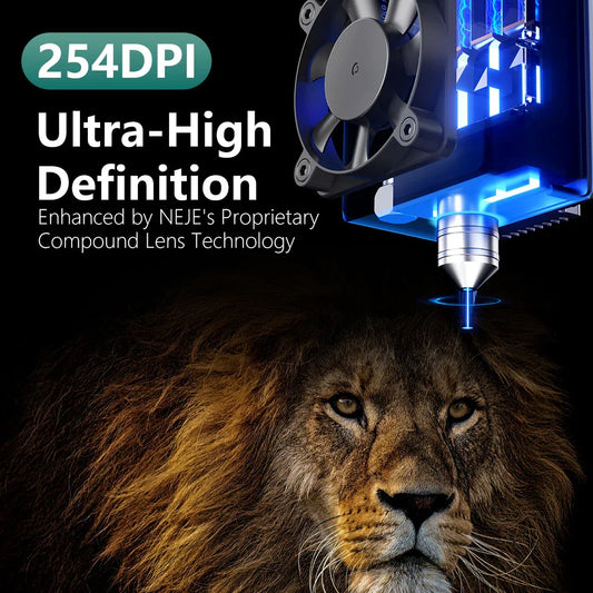 Lasergravur-Maschine 2025: NEJE Max 4 V2 Pro Laser Engraver 1000mm/s High Speed - 254DPI Precision Motorized Z-Axis Wood Acrylic Leather Collection