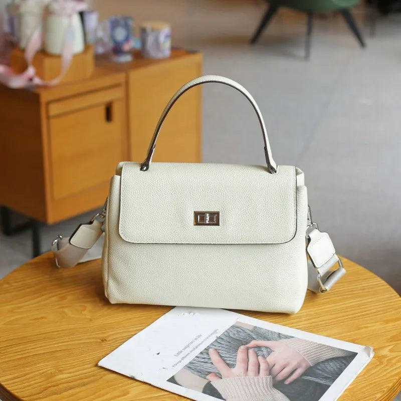 Designer ladies leather bag retro shoulder & crossbody office purse