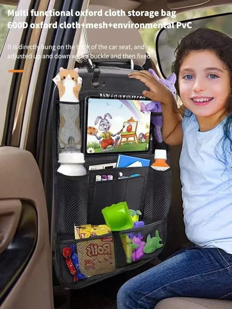 Auto Sitz Aufbewahrung Organizer Multifunktional Oxford Stoff Auto Rücken Multi Tasche Aufbewahrungstasche Mit Touch Screen Tablet Halter