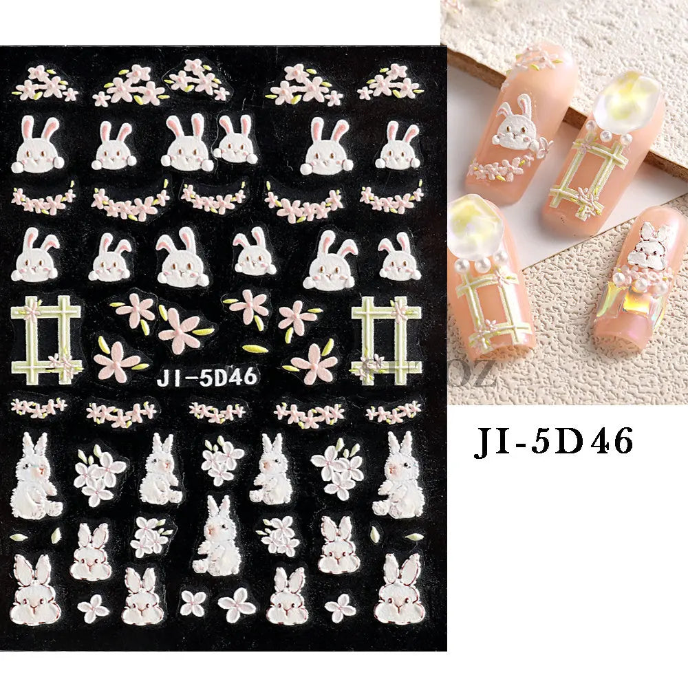 GL5D-K256 5D Sonnenblumen Nagelsticker - Herbstdesign Prägung