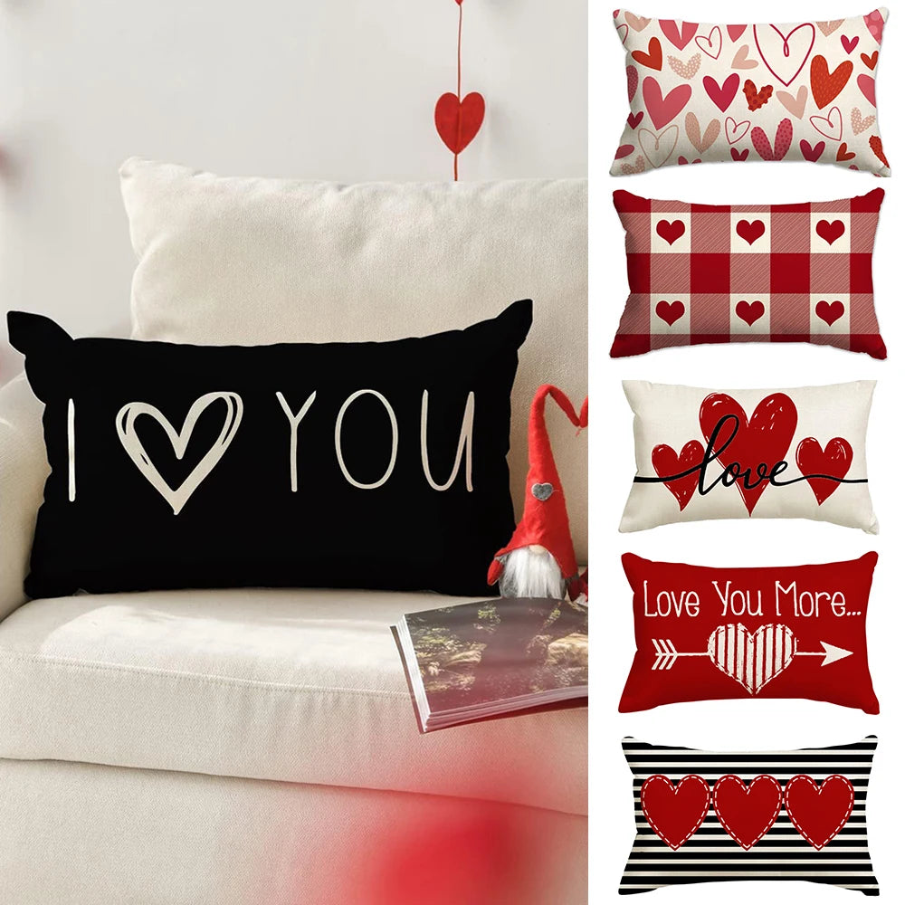 Merry Christmas Decorative Pillow Cover 30x50cm Linen Throw Pillowcase Christmas Cushion Cover Pillowslip For Sofa Home Decor