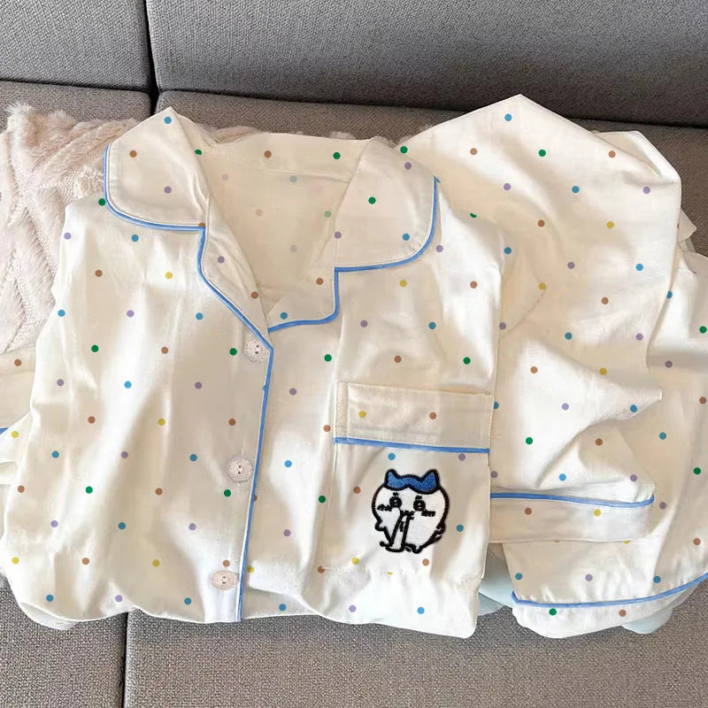 LunaWear Pyjama Set Gestreift Langarm - Größe S, Baumwolle