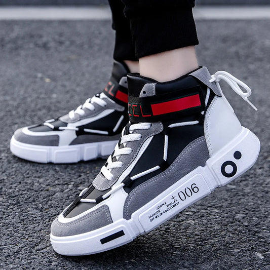 Men's Sneakers New In High Top Running Shoes Round Toe Platform Shoes Casual Fashion for Men Sneakers Breathable Fashion Lace-up