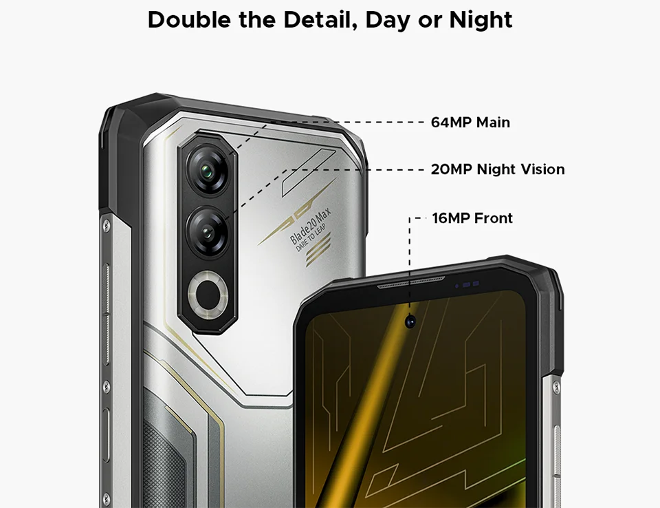 DOOGEE Blade20 Max Großer Akku - 11800mAh, 33W Schnellladung, 6,6 Zoll