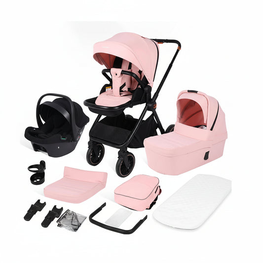 3in1 Kinderwagen Leicht Klappbar Mit Umkehrbarem Sitz Für Neugeborene