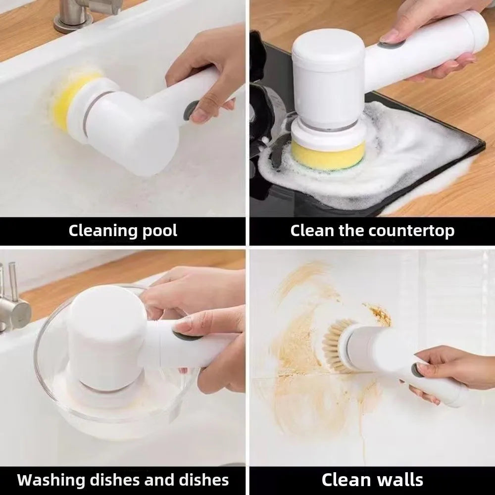 Multifunctional Electric Cleaner Kitchen Household Dish Cleaner Bathroom Sink Cleaner Cleaning Brush  Cleaning Tools