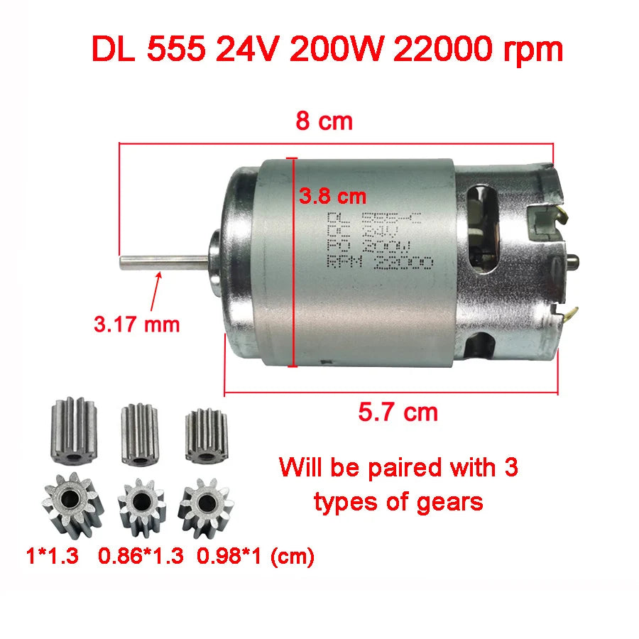 Children's electric car DC motor, kid's car high speed motor,DL 550 High-power motor 570 35000rpm engine