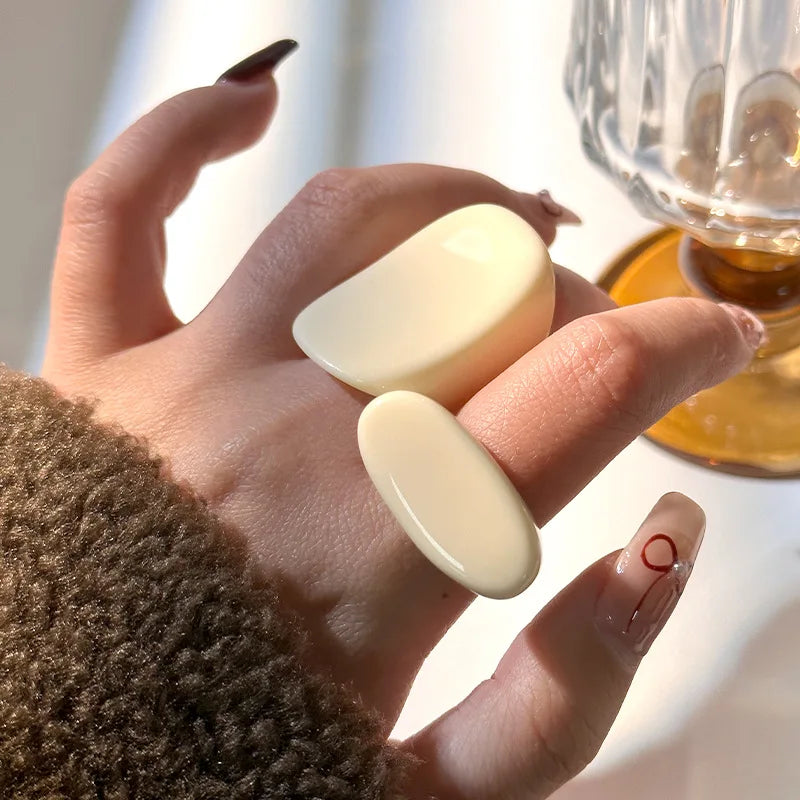 Inele Groase Geometrice HangZhi - Rășină, Mărime Mare