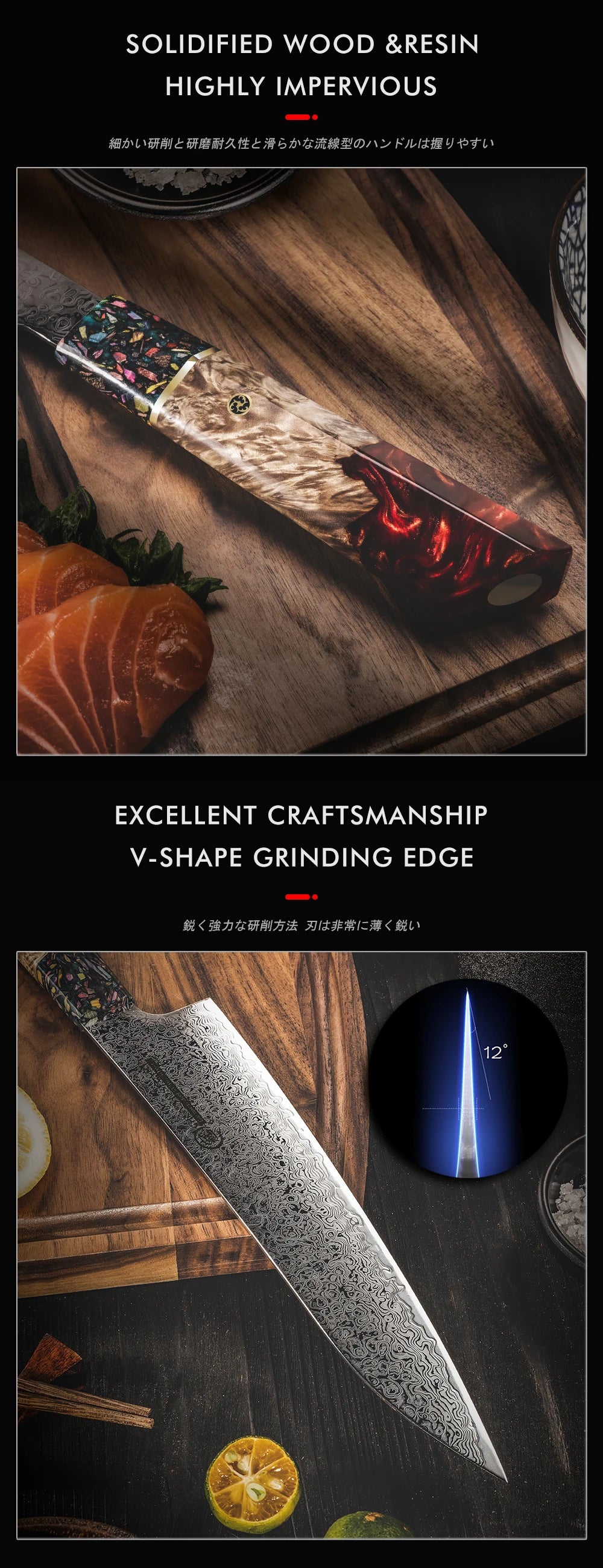 Grandsharp 1-5 Pcs Kitchen Knife Sets 67 Layers Japanese Damascus Knife AUS-10 Steel Chef Utility Knives Sashimi Slicing Cutlery