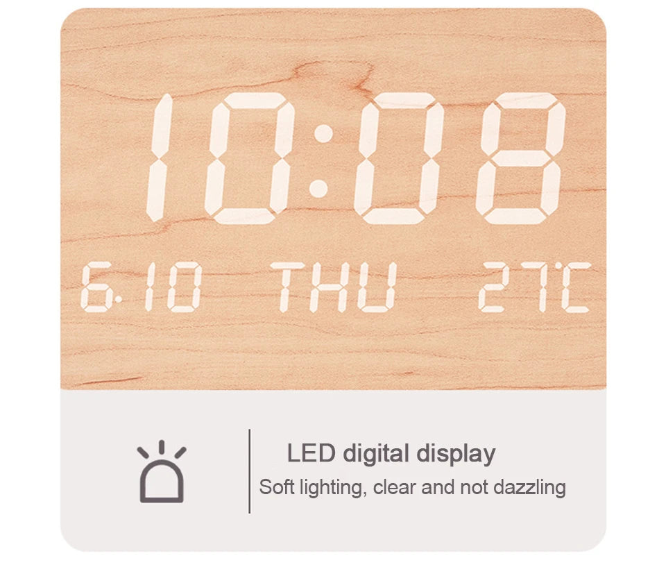 Kreativ Digital Wanduhr Einfach Großer Bildschirm Hängend Dual Zweck Uhr Temp Datum Woche Anzeige Stumm Uhr Indoor Wand Dekor