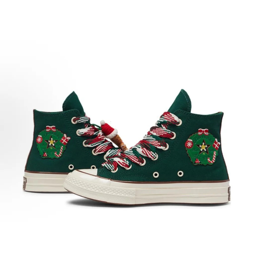 Converse A12450 Teniși Înalți din Pânză Rezistenți la Uzură - Mărime Unisex Material Exterior Poliester Talpă Cauciuc