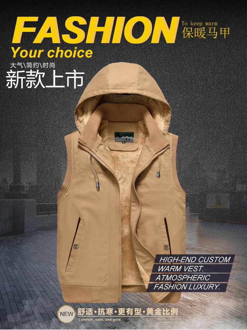 FEEDONCECN Windbreaker Kapuzenweste - Größe M, Fleece, Reißverschluss