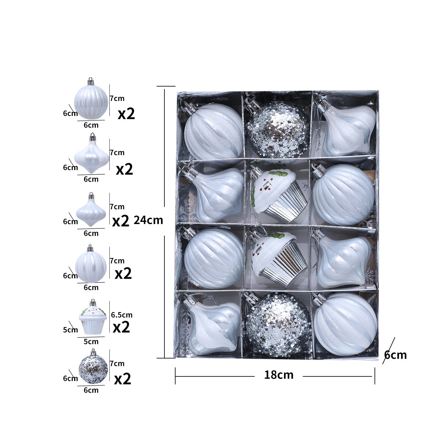 Electronic Farbige Schaumseidenkugeln Glitzernde - Ø6cm,13Stk Rot Grün