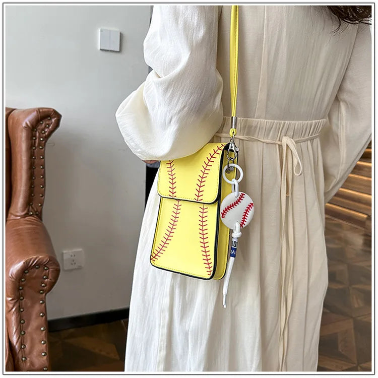 Fashion Vielseitig Crossbody Taschen 2025 - Baseball Gedruckt Schulter Tasche - Handy Quadrat Taschen Personalisiert Schräg Klein Geldbörse