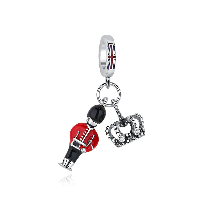 Originale 925 Sterling Silber Charms Liebe Reise London Bus Koffer Paris Perlen passen für Pan Armbänder Halsketten Frauen DIY Schmuck