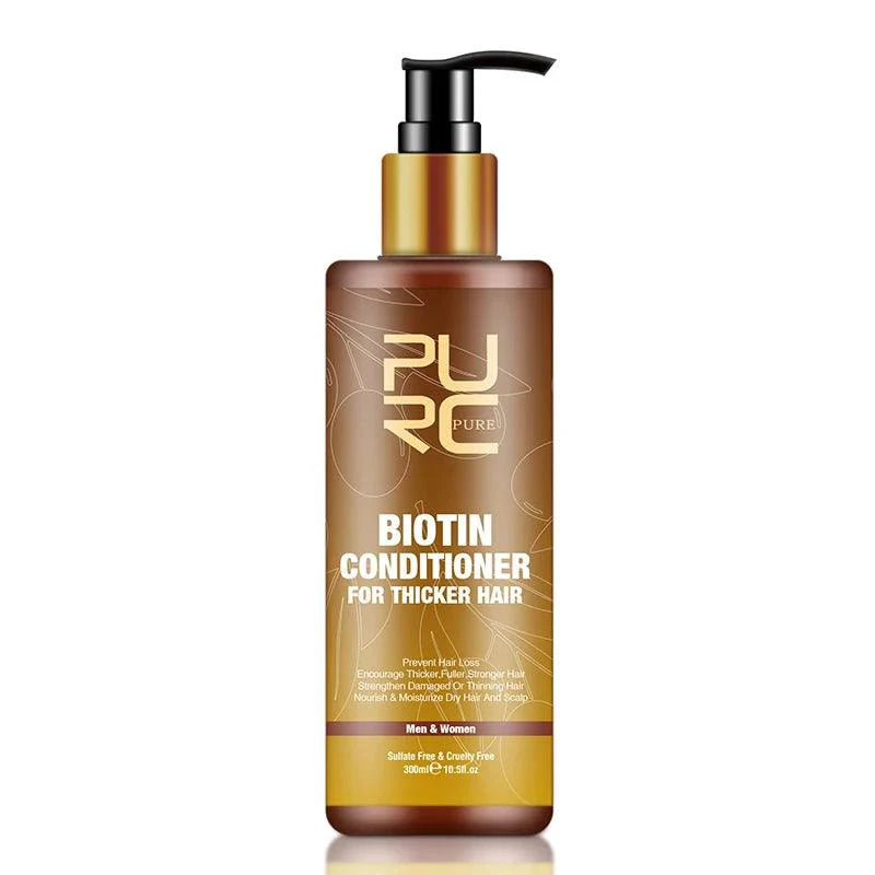 PURC,Biotin fast hair growth oil shampoo conditioner set anti hair loss