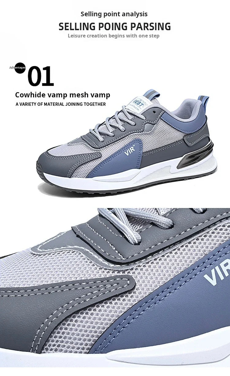 Men Shoes 2024 New Fashion Sneakers for Men Leather Shoes Comfort Lightweight Casual Shoes Outdoor WalkingFootwear